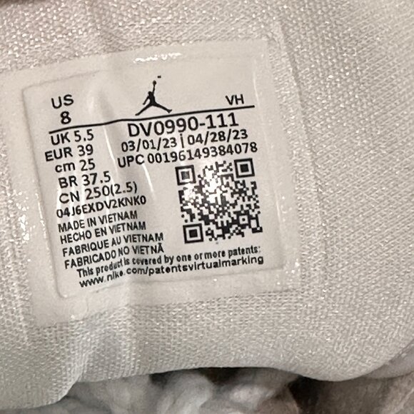 AIR JORDAN 1 LOW WHITE/WHITE-WHITE BLANC/BLANC/BLANC W - Picture 12 of 15